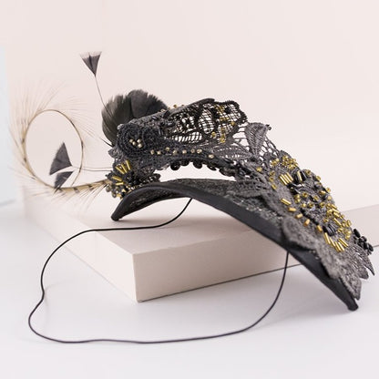 Alquiler de Tocado Tropic guipur negro