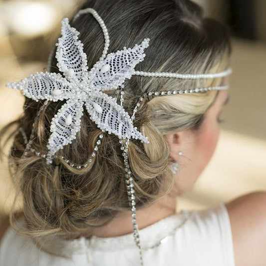 Tocado Riviera blanco