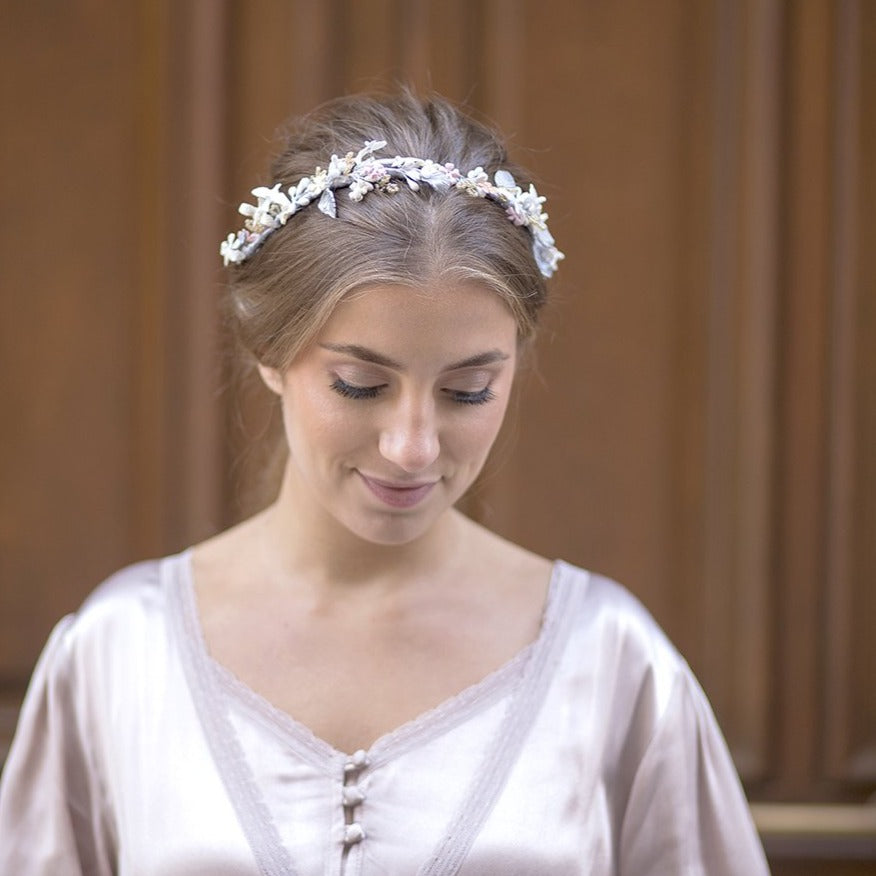 Tocado Golondrinas pastel