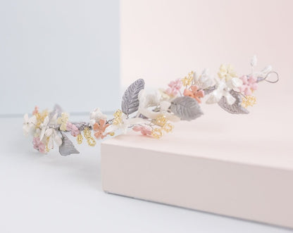 Tocado Golondrinas pastel