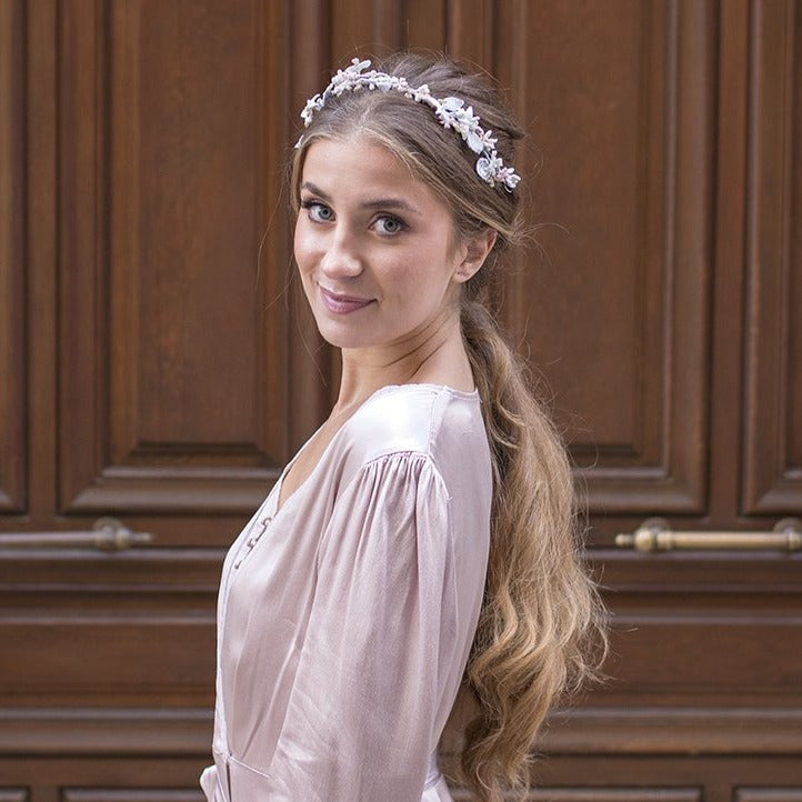 Tocado Golondrinas pastel