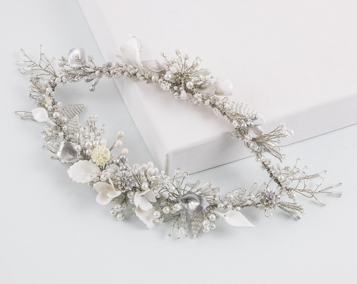 Tocado de novia joya Del puerto plata