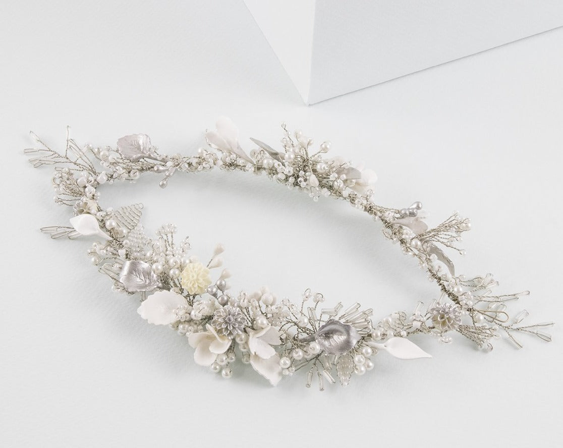 Tocado de novia joya Del puerto plata