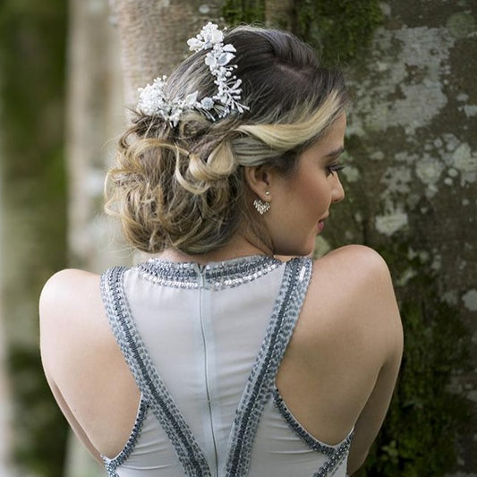 Tocado de novia joya Del puerto plata