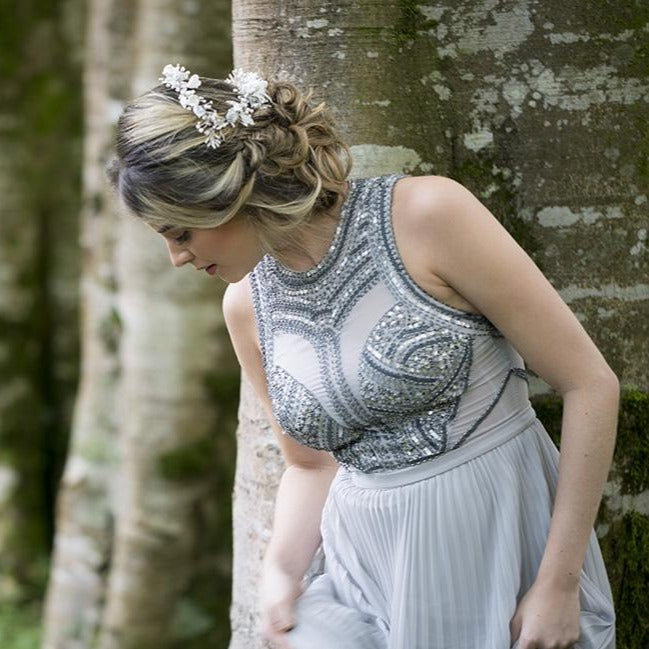 Tocado de novia joya Del puerto plata