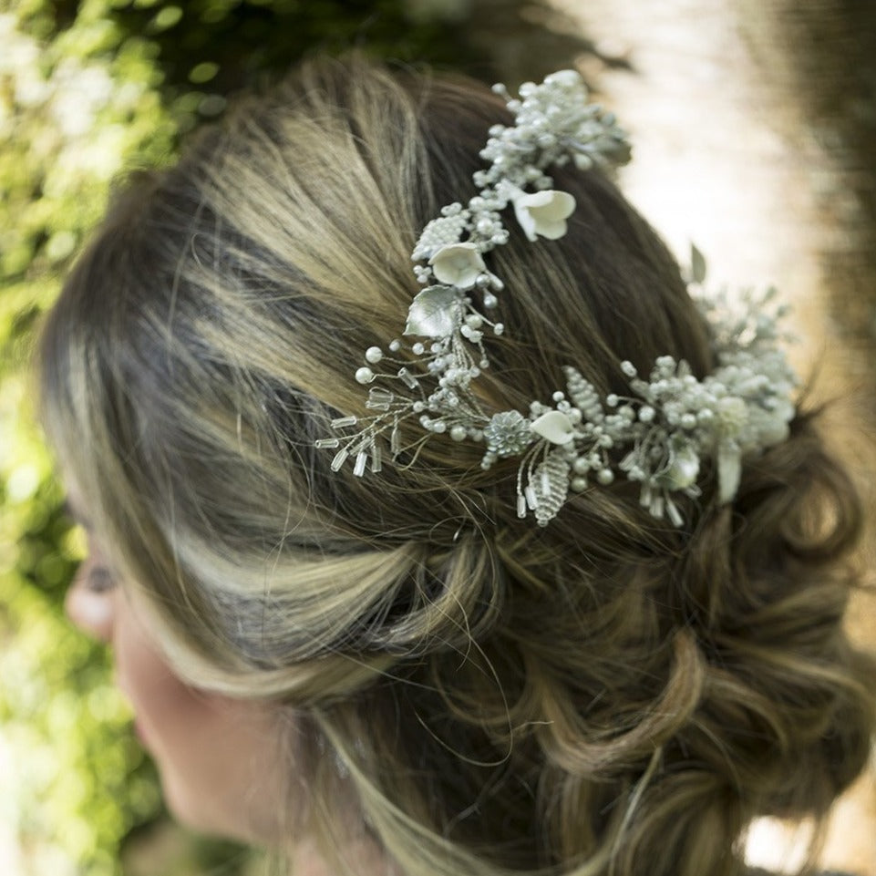 Tocado de novia joya Del puerto plata