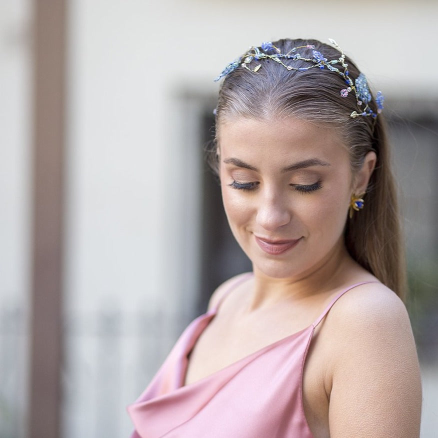 Tocado joya Tropic lázuli azúl