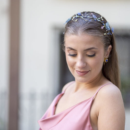 Tocado joya Tropic lázuli azúl