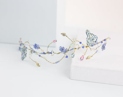 Tocado joya Tropic lázuli azúl