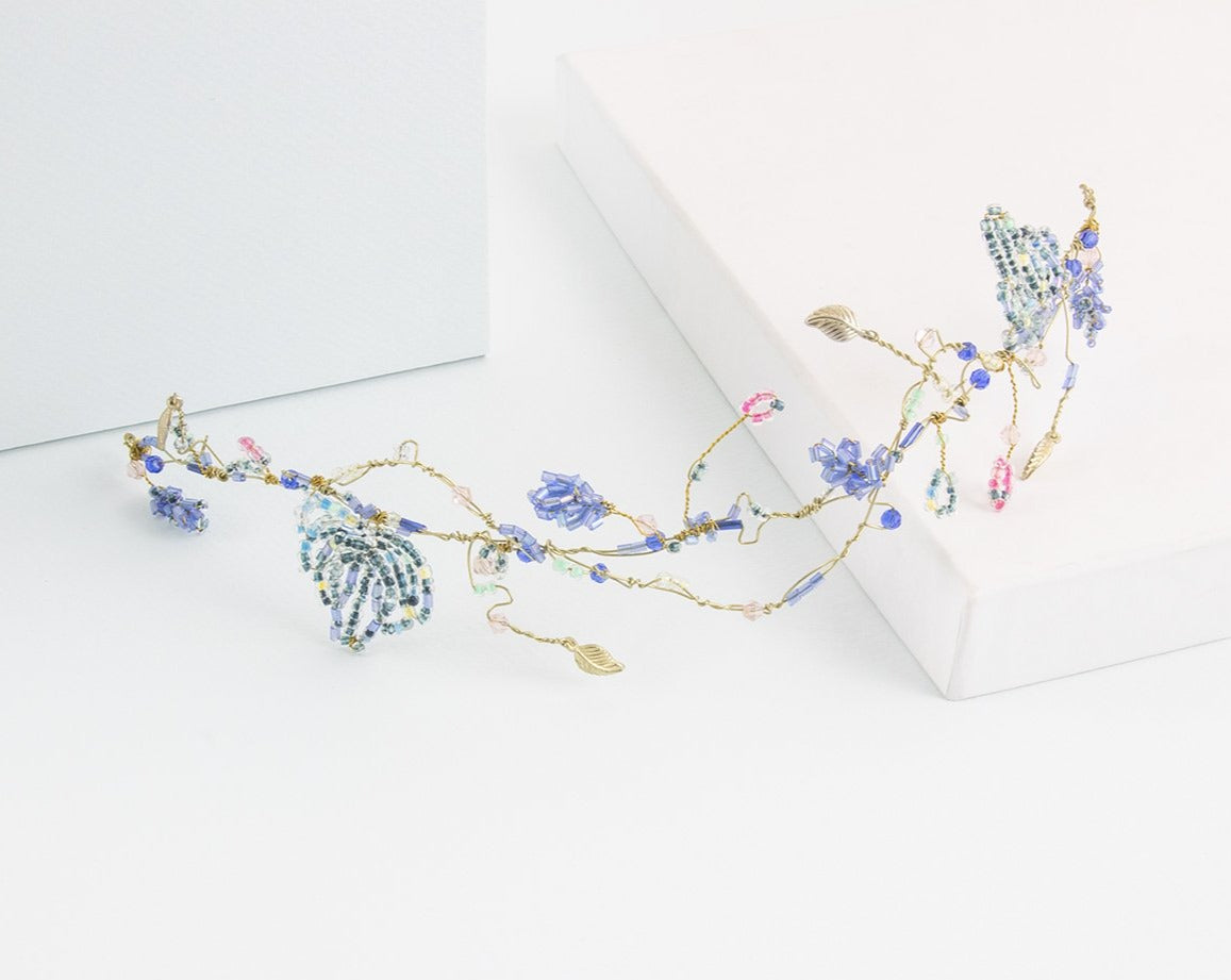 Tocado joya Tropic lázuli azúl