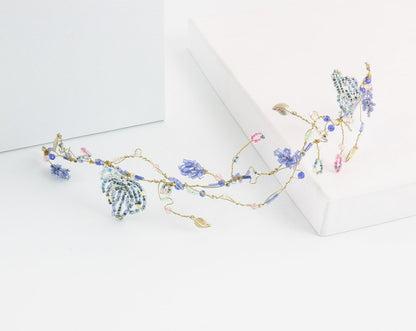 Tocado joya Tropic lázuli azúl