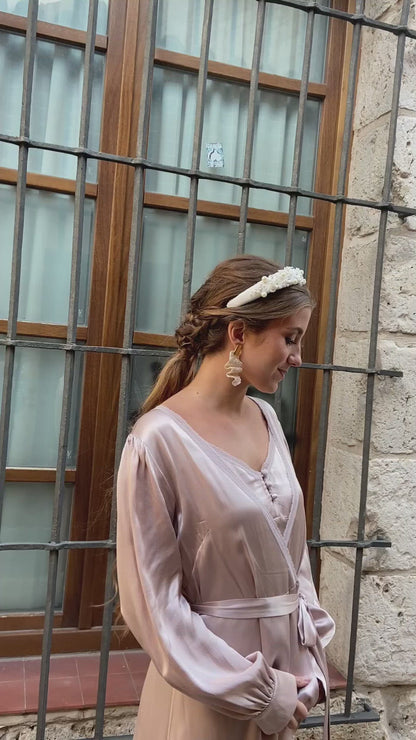 Diadema noches blancas perla