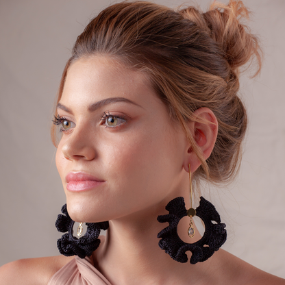 Pendientes SAN JOAQUÍN negro y oro