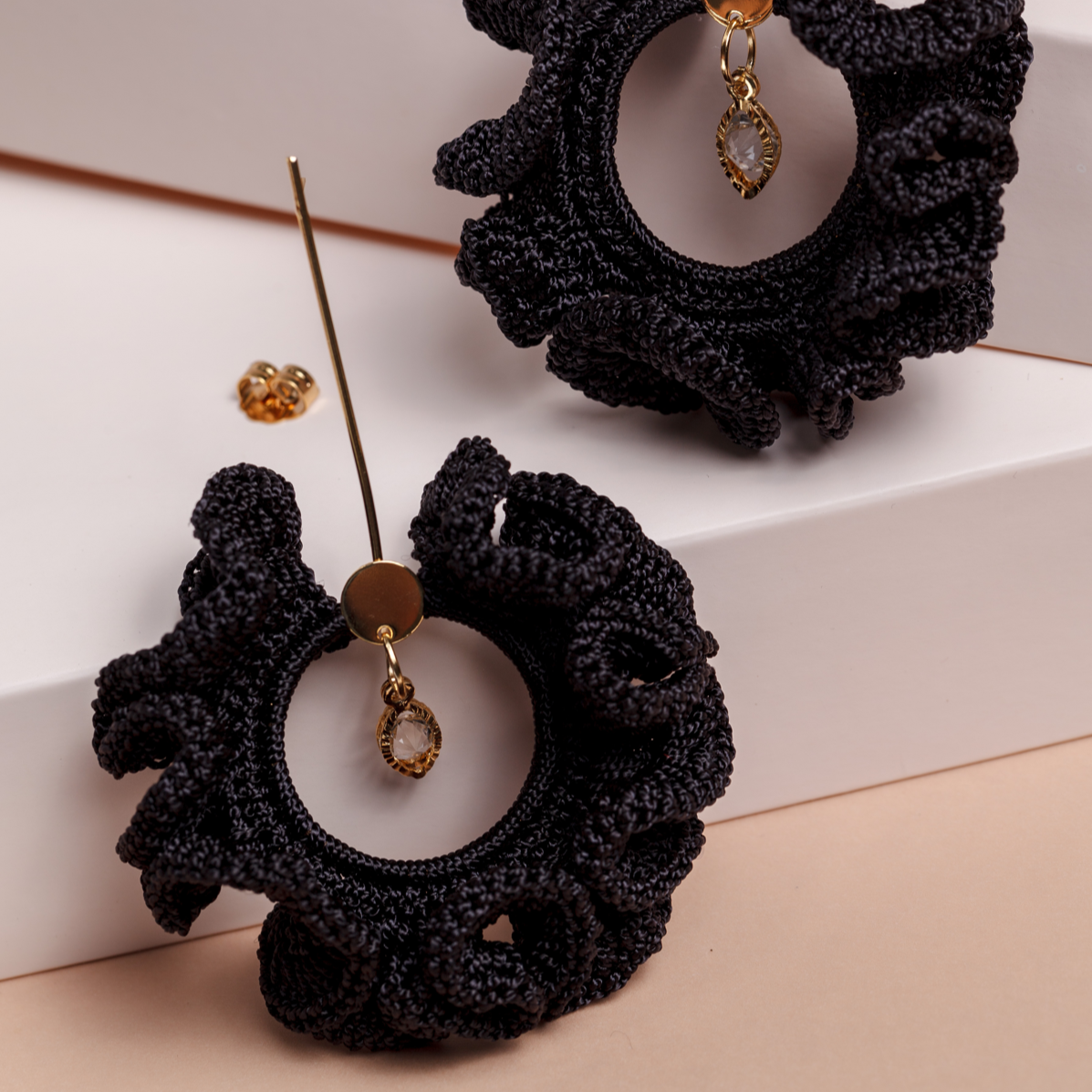 Pendientes SAN JOAQUÍN negro y oro