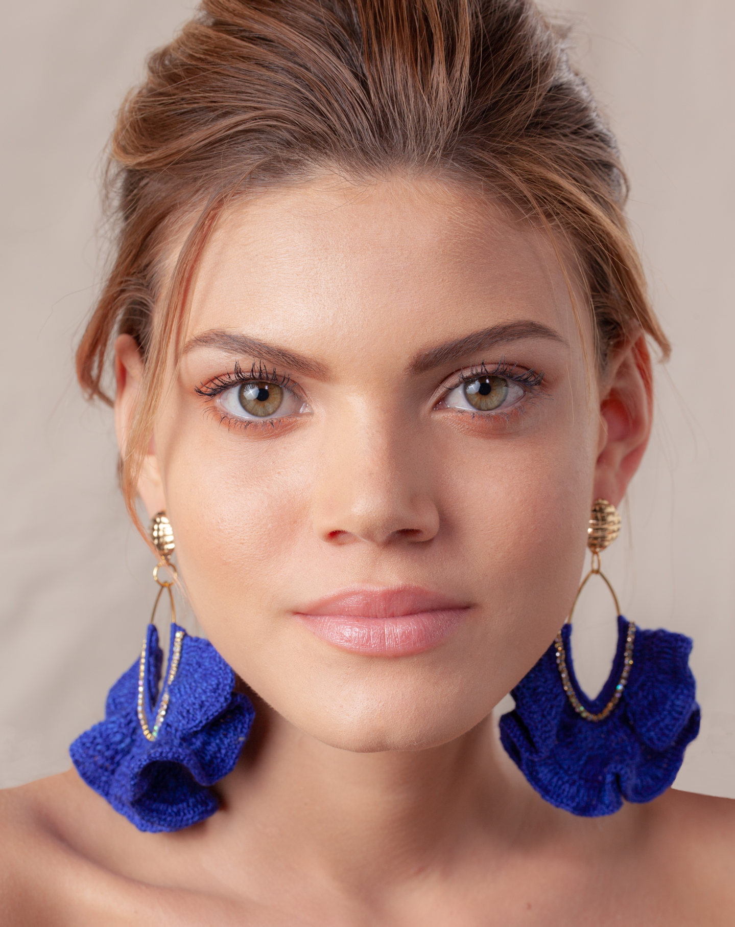 Pendientes DEL LLANO tejido azul